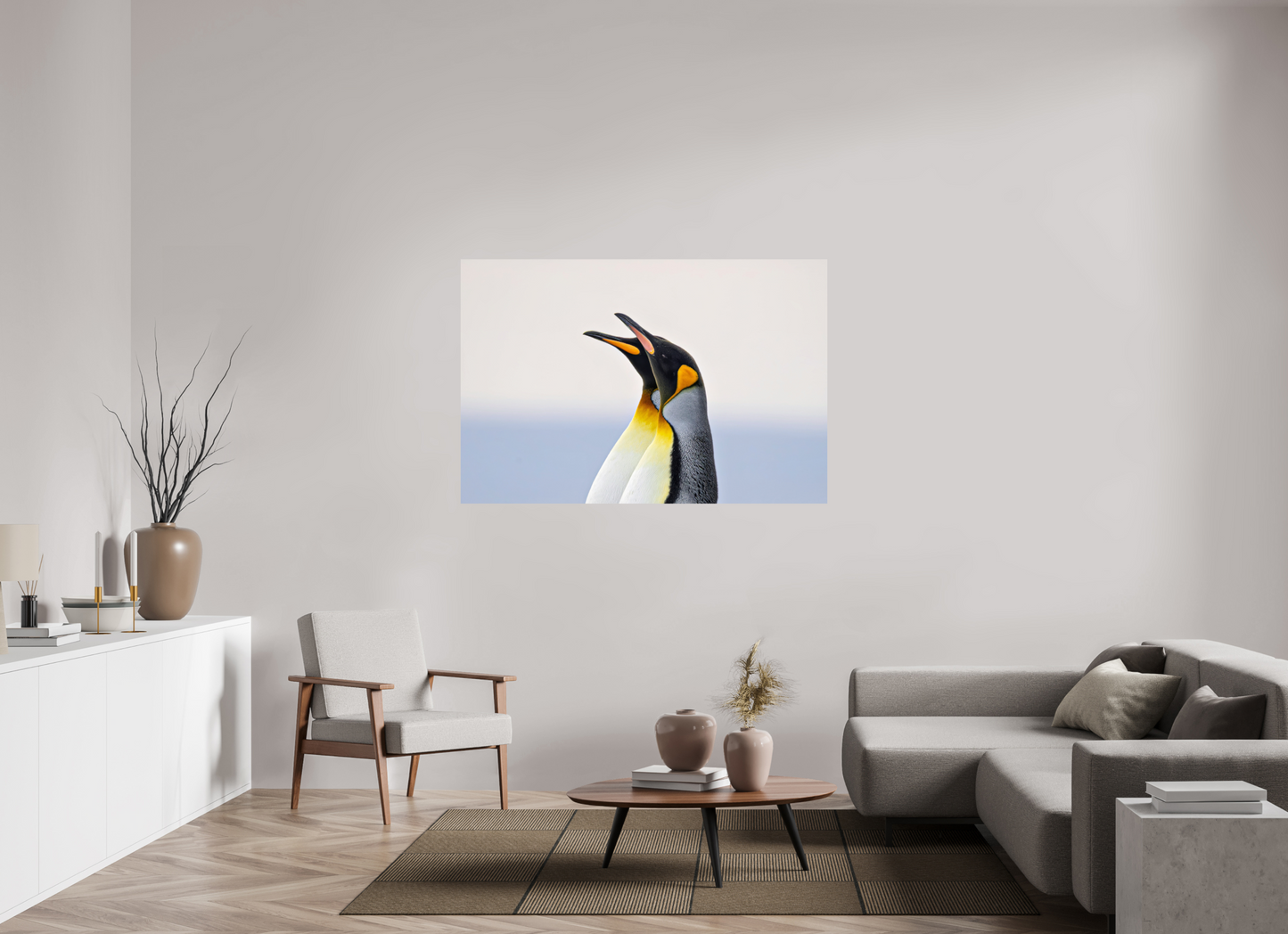 150 x 100 cm, Smooth Glossy Blue and Gold