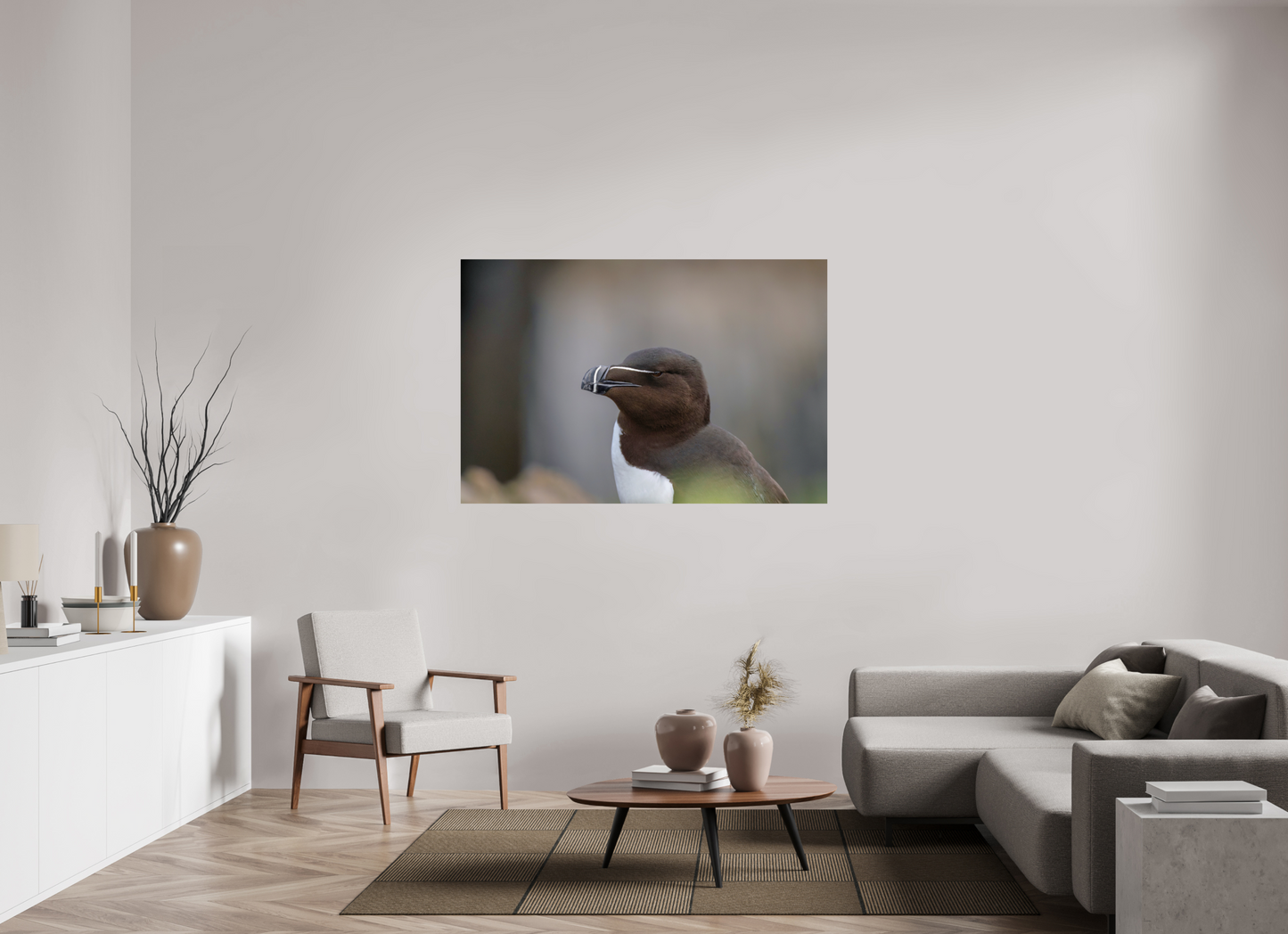 150 x 100 cm, Smooth Glossy Razorbill