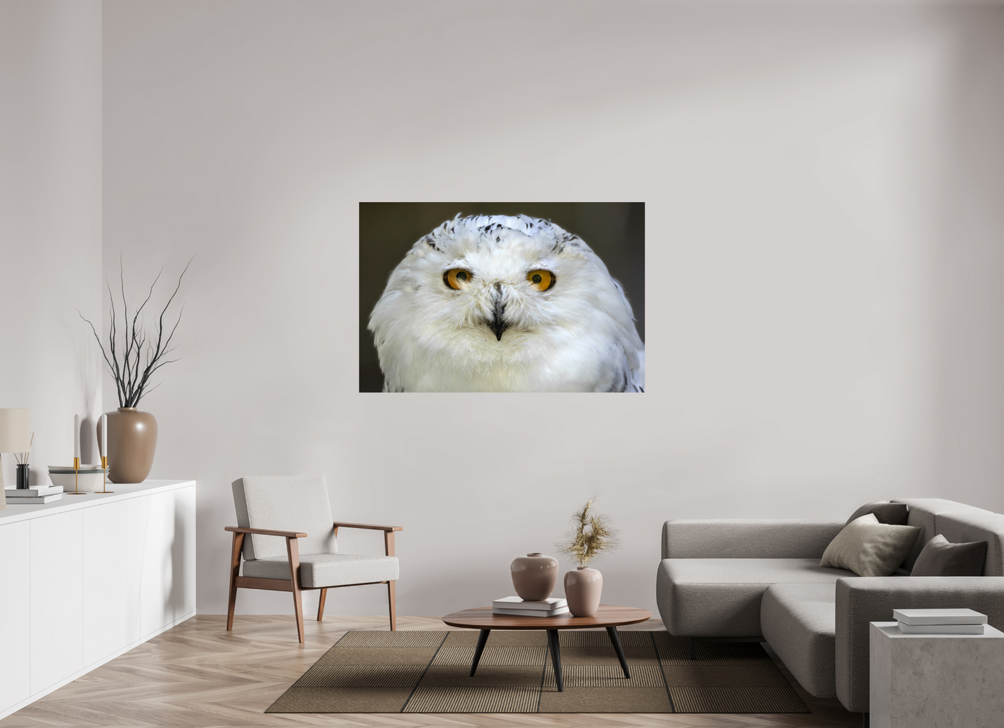 150 x 100 cm, Smooth Glossy snowy owl