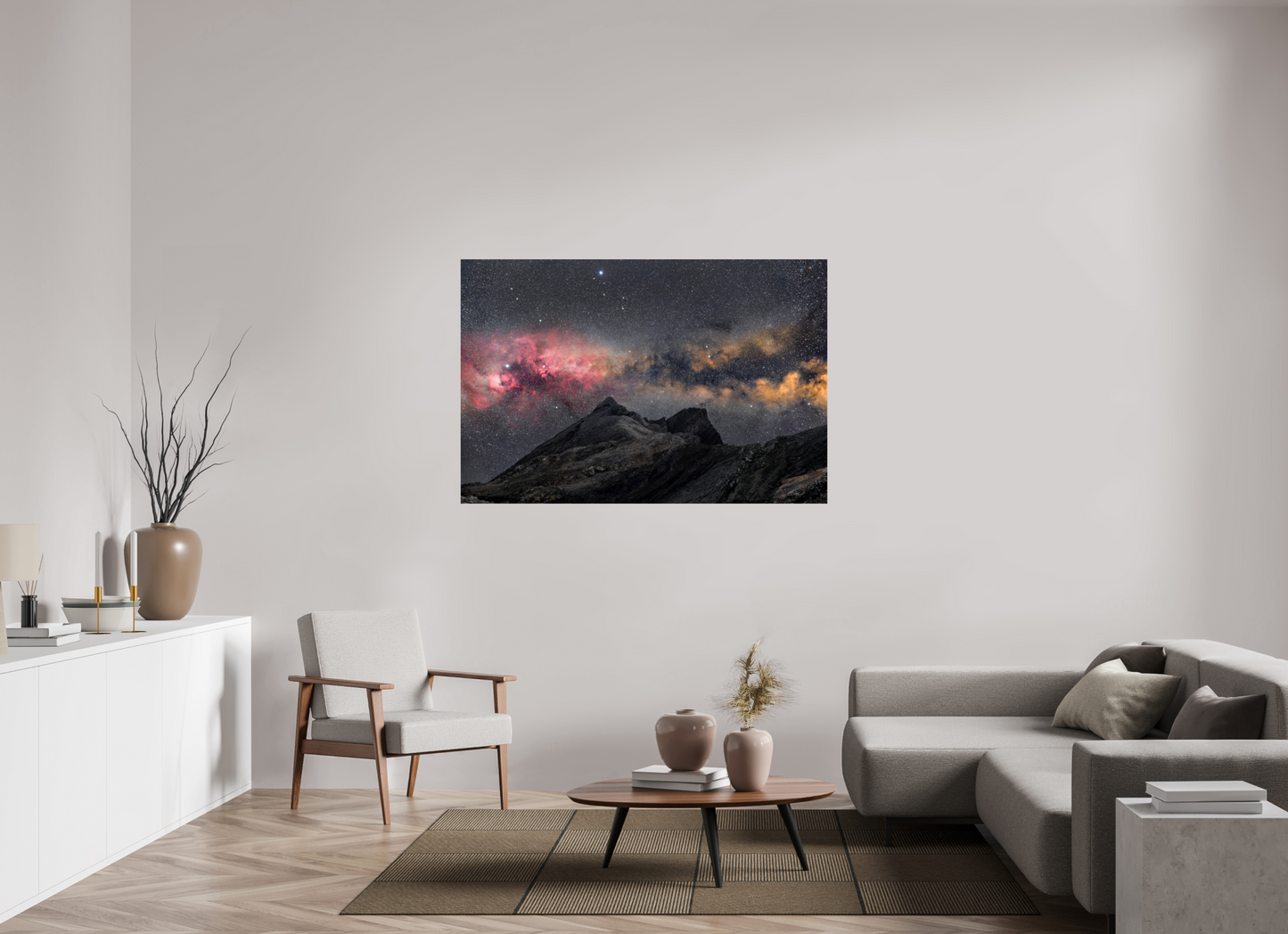 150 x 100 cm, Smooth Glossy Fire in the sky