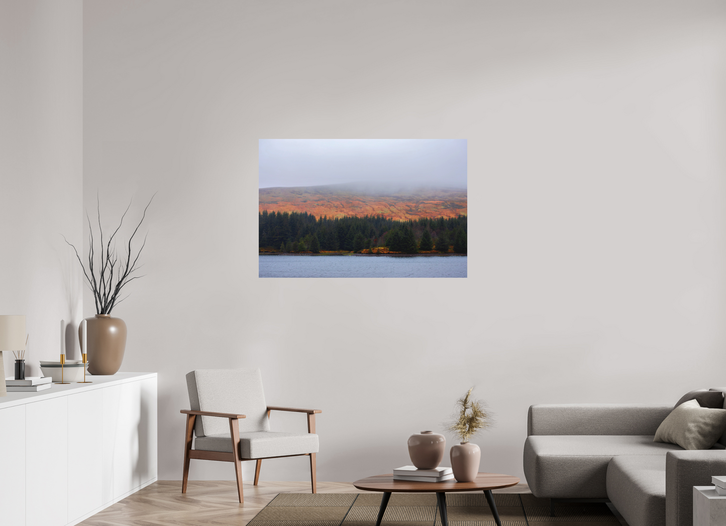 120 x 80 cm, Textured Matte Welsh Forest