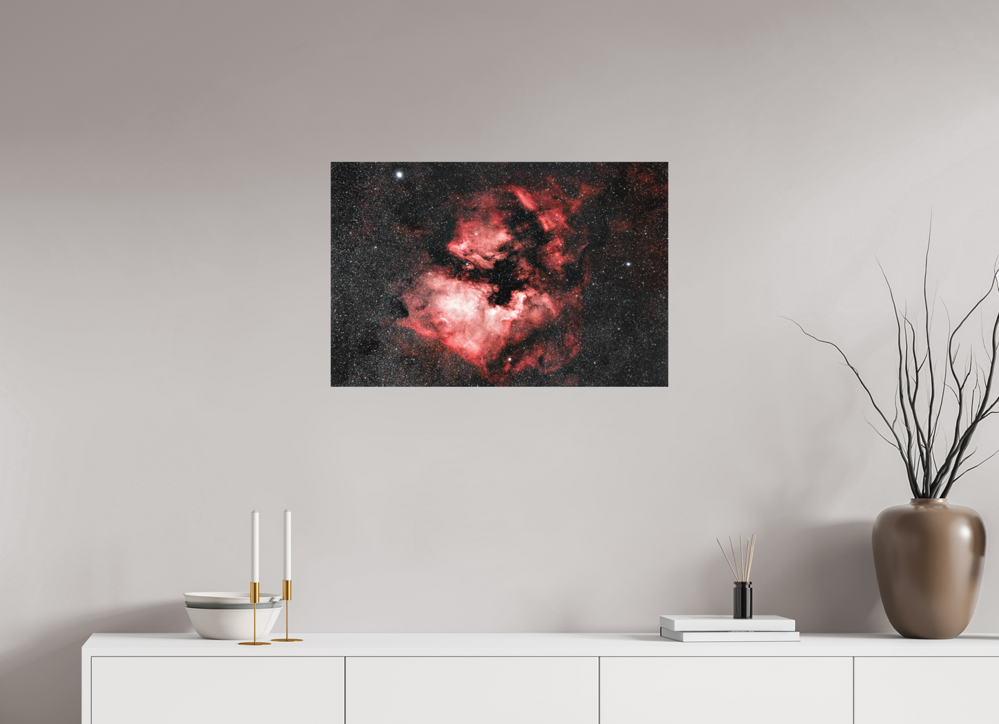 75 x 50 cm, Textured Matte North America And Pelican Nebula
