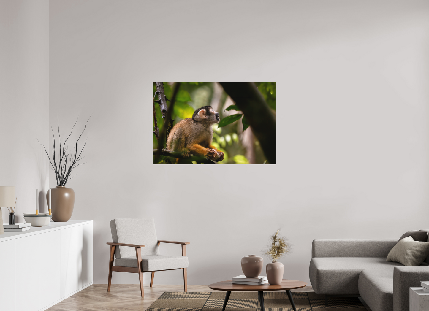 120 x 80 cm, Textured Matte Squirrel Monkey