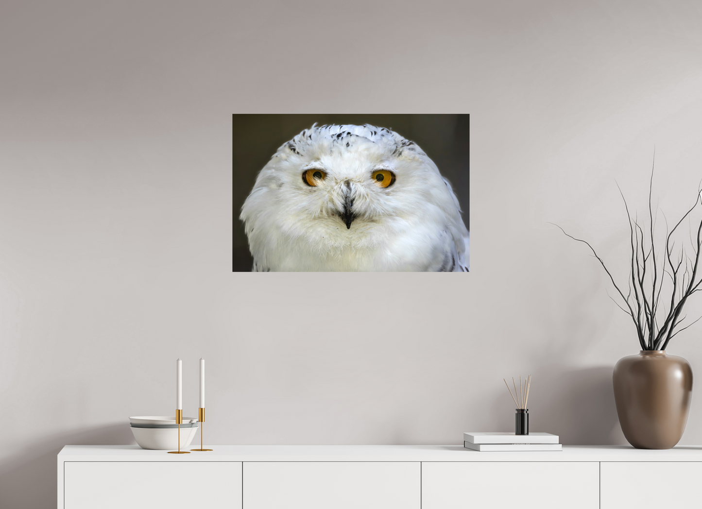 75 x 50 cm, Smooth Glossy snowy owl