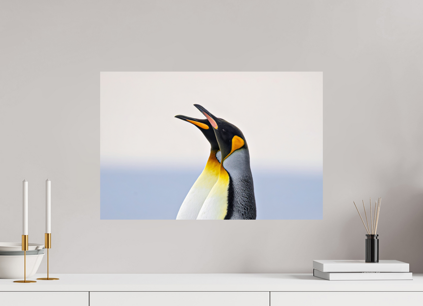60 x 40 cm, Smooth Glossy Blue and Gold