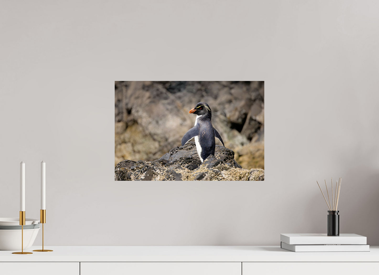 45 x 30 cm, Smooth Glossy Macaroni penguin