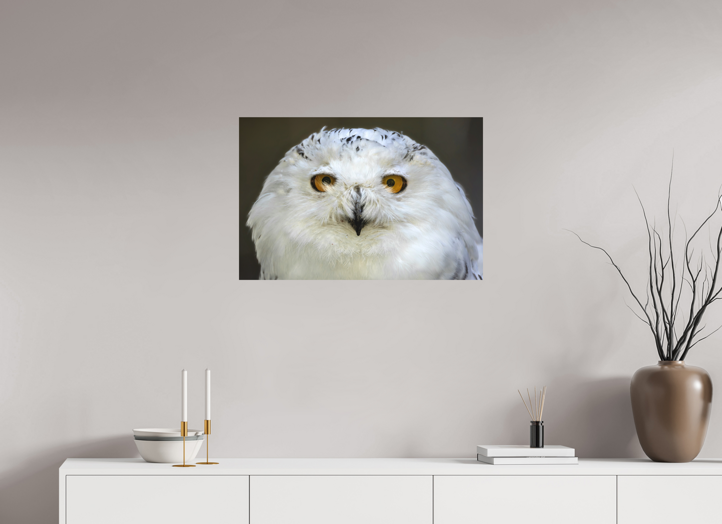 75 x 50 cm, Textured Matte snowy owl