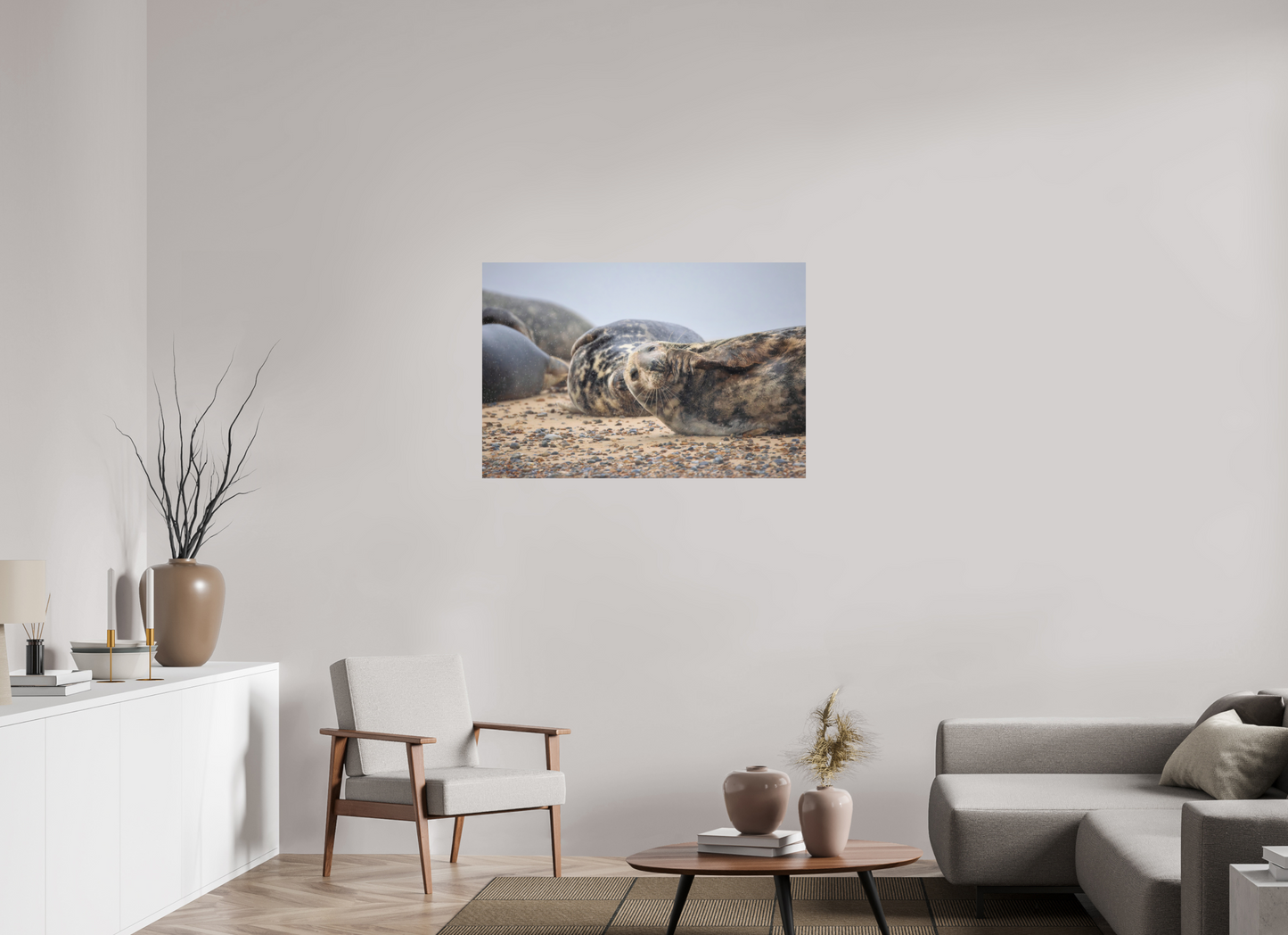 105 x 70 cm, Textured Matte seals in the rain 4