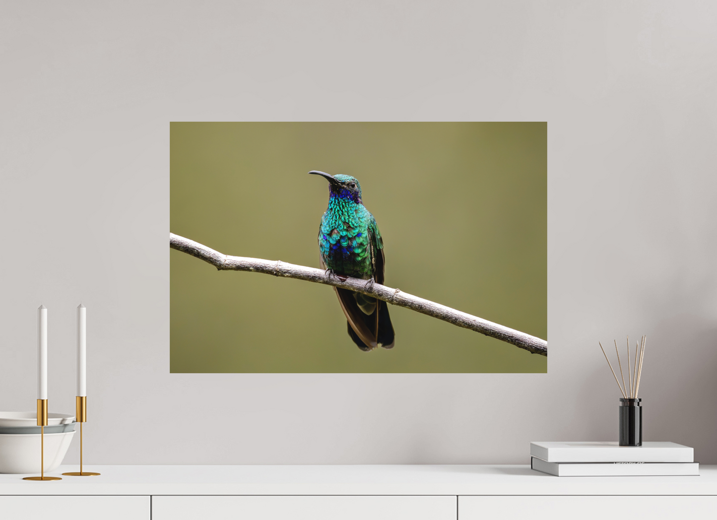 60 x 40 cm, Textured Matte hummingbird13