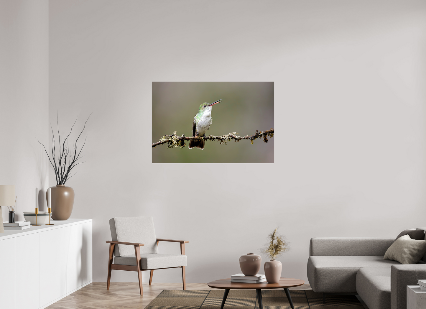 120 x 80 cm, Smooth Glossy hummingbird 2