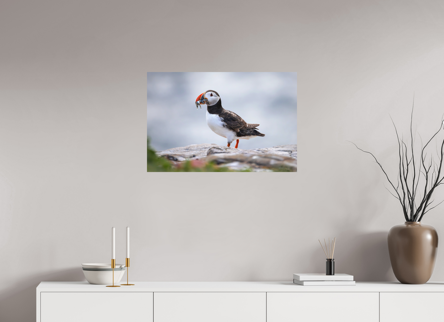 75 x 50 cm, Textured Matte puffin7