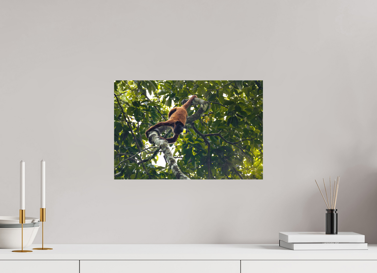 45 x 30 cm, Textured Matte Howler Monkey