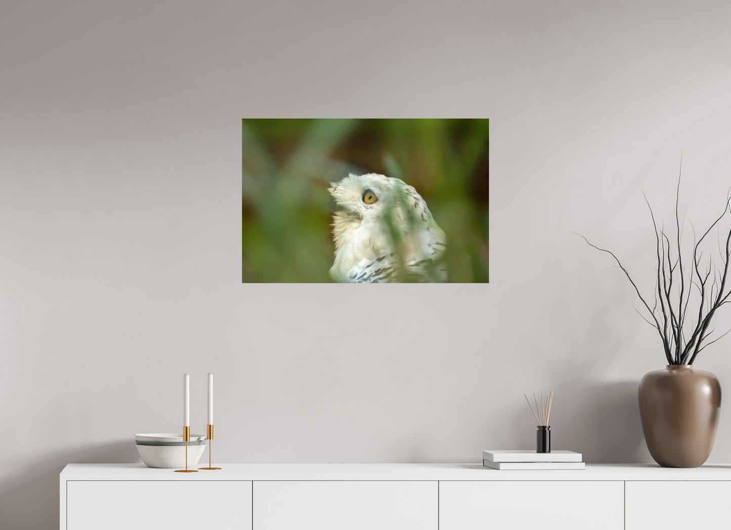 75 x 50 cm, Smooth Glossy snowy owl