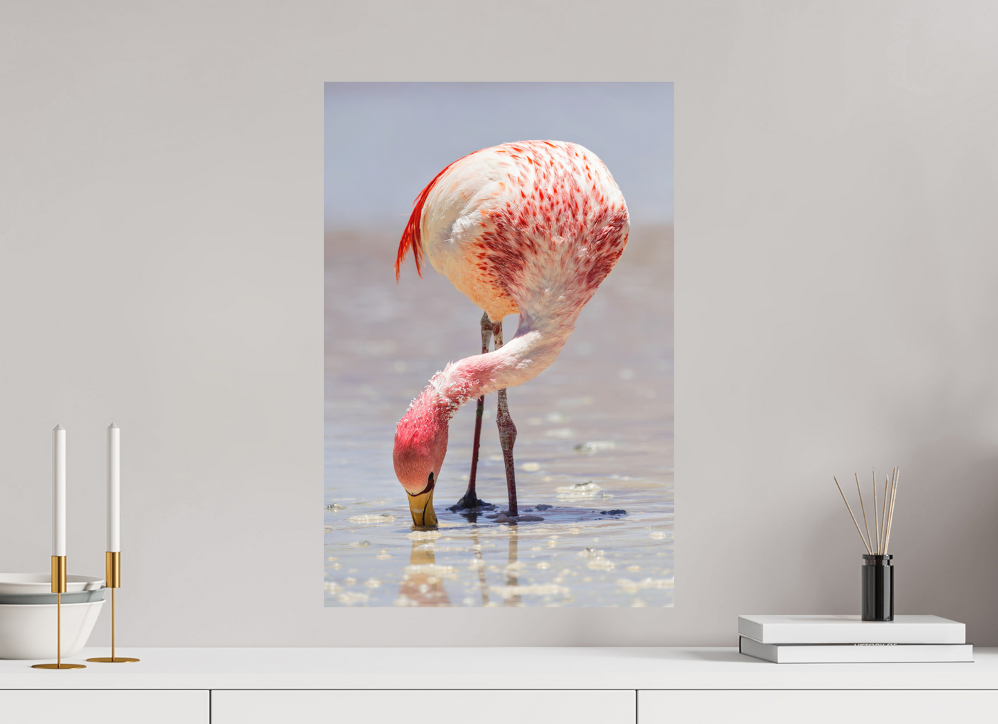 40 x 60 cm, Textured Matte Andean Flamingo