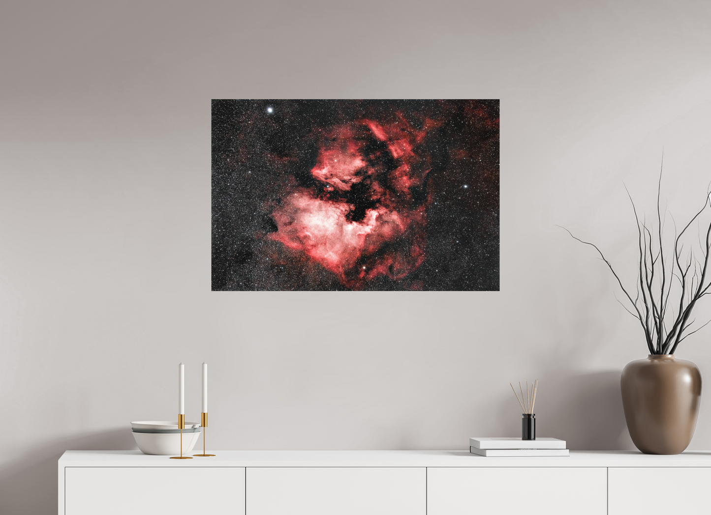 90 x 60 cm, Textured Matte North America And Pelican Nebula