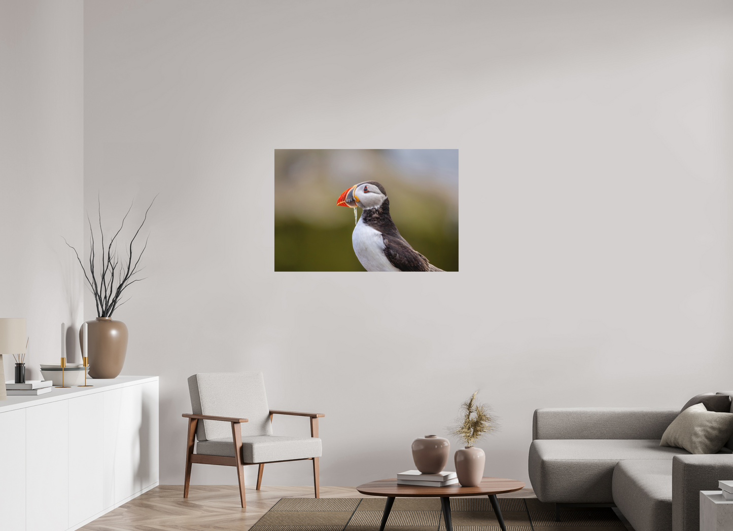105 x 70 cm, Textured Matte puffin8