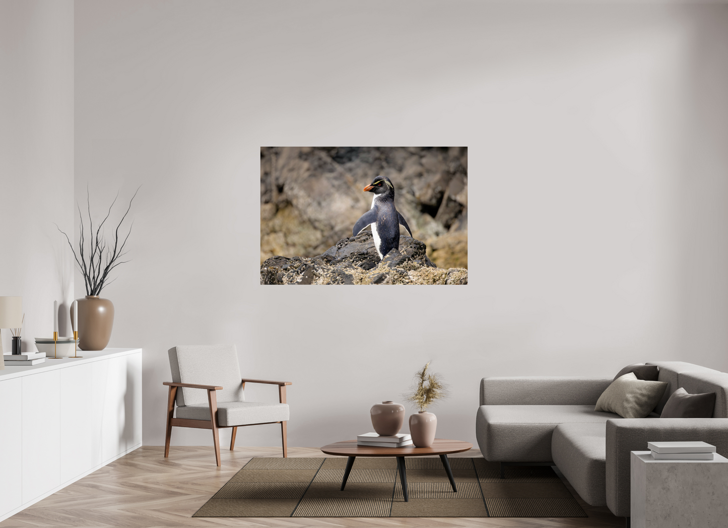 150 x 100 cm, Smooth Glossy Macaroni penguin