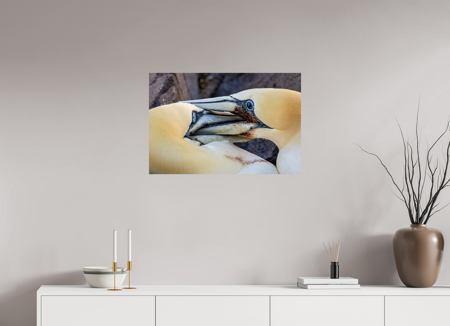 75 x 50 cm, Smooth Glossy Backed Against A Wall