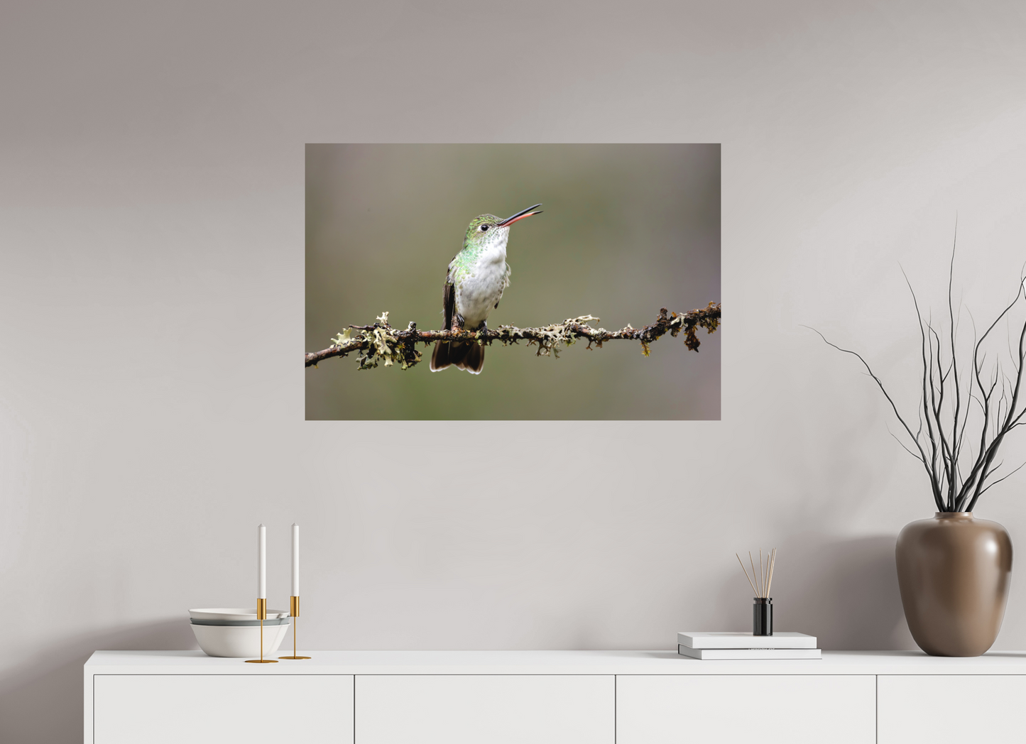 90 x 60 cm, Textured Matte hummingbird 2