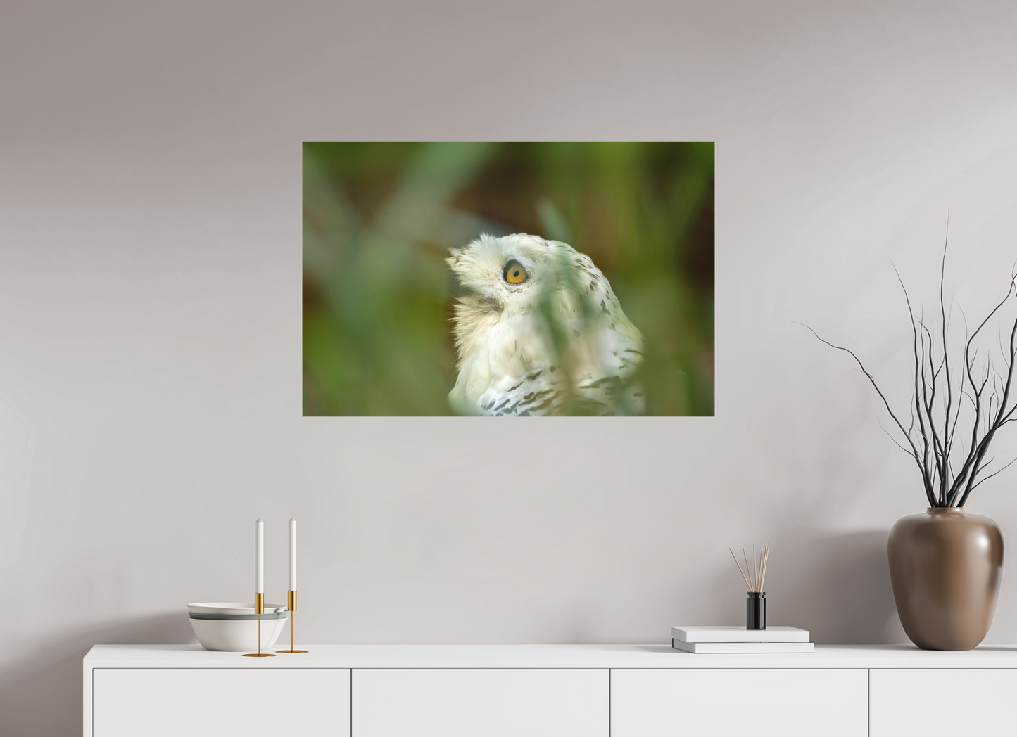 90 x 60 cm, Textured Matte snowy owl