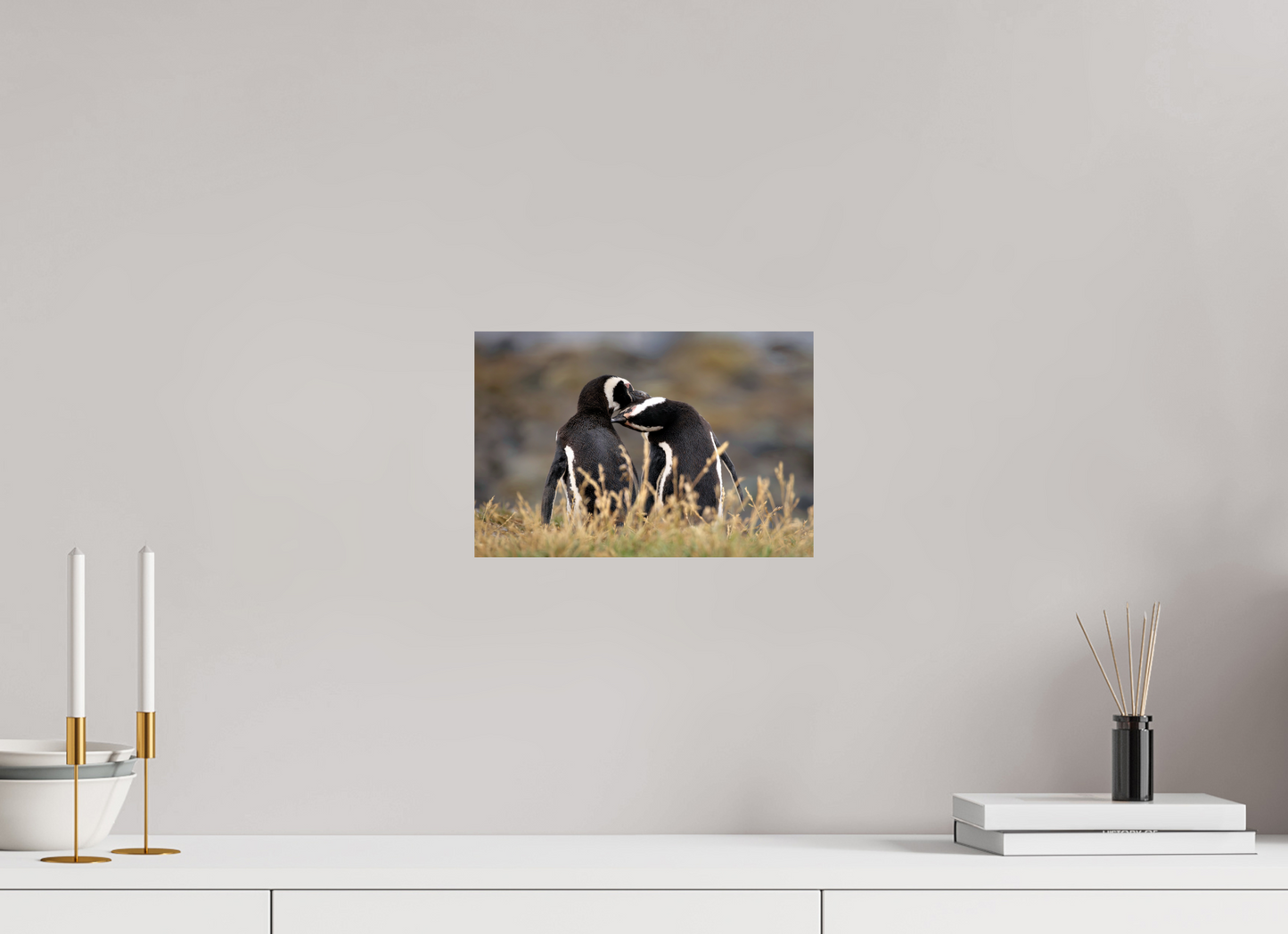 30 x 20 cm, Smooth Glossy Billing Penguins