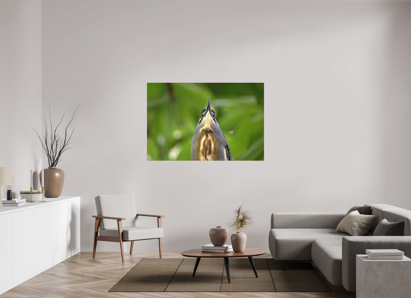 150 x 100 cm, Textured Matte young tiger heron