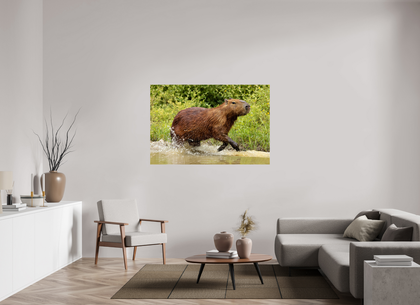 150 x 100 cm, Smooth Glossy Capybara