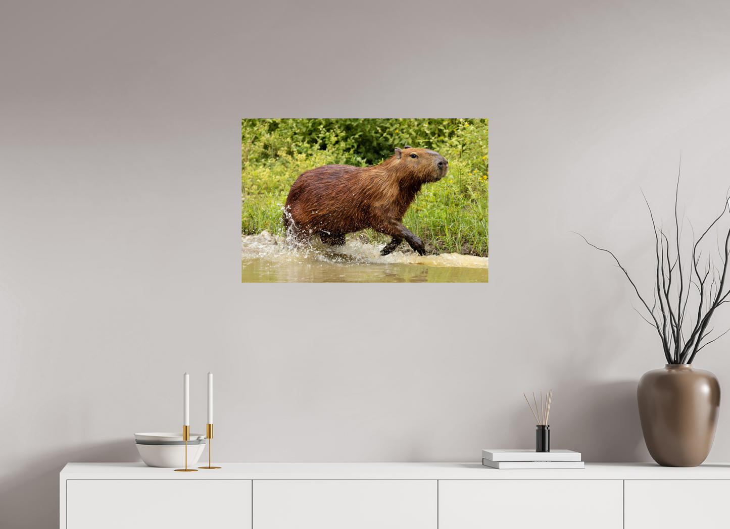75 x 50 cm, Smooth Glossy Capybara