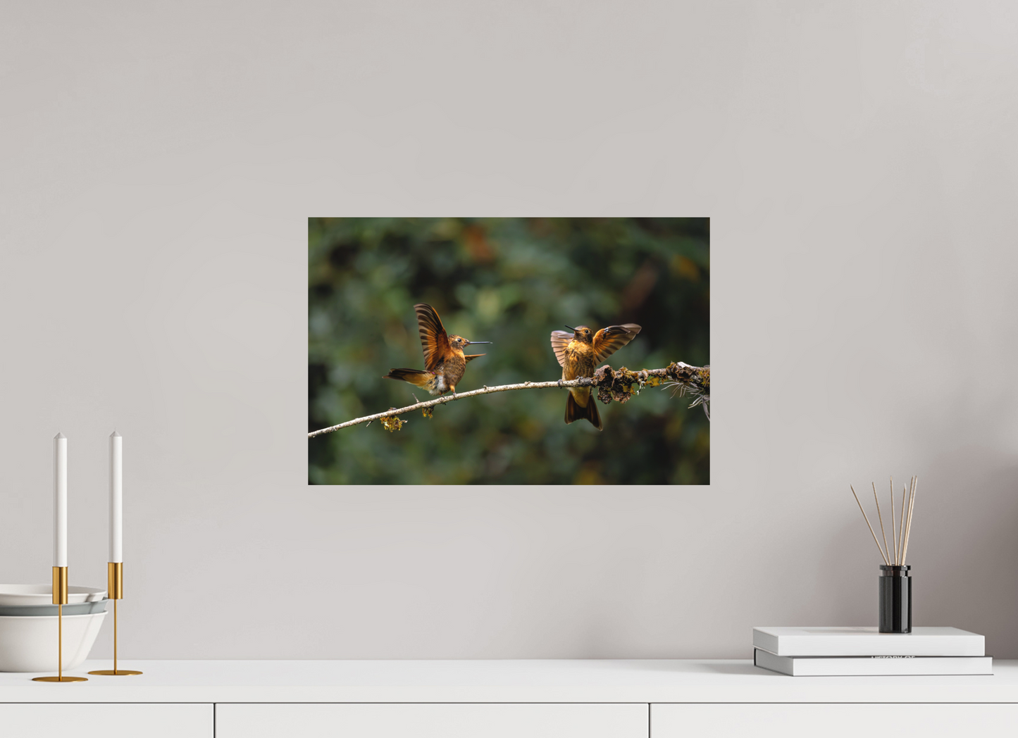 45 x 30 cm, Textured Matte hummingbird9