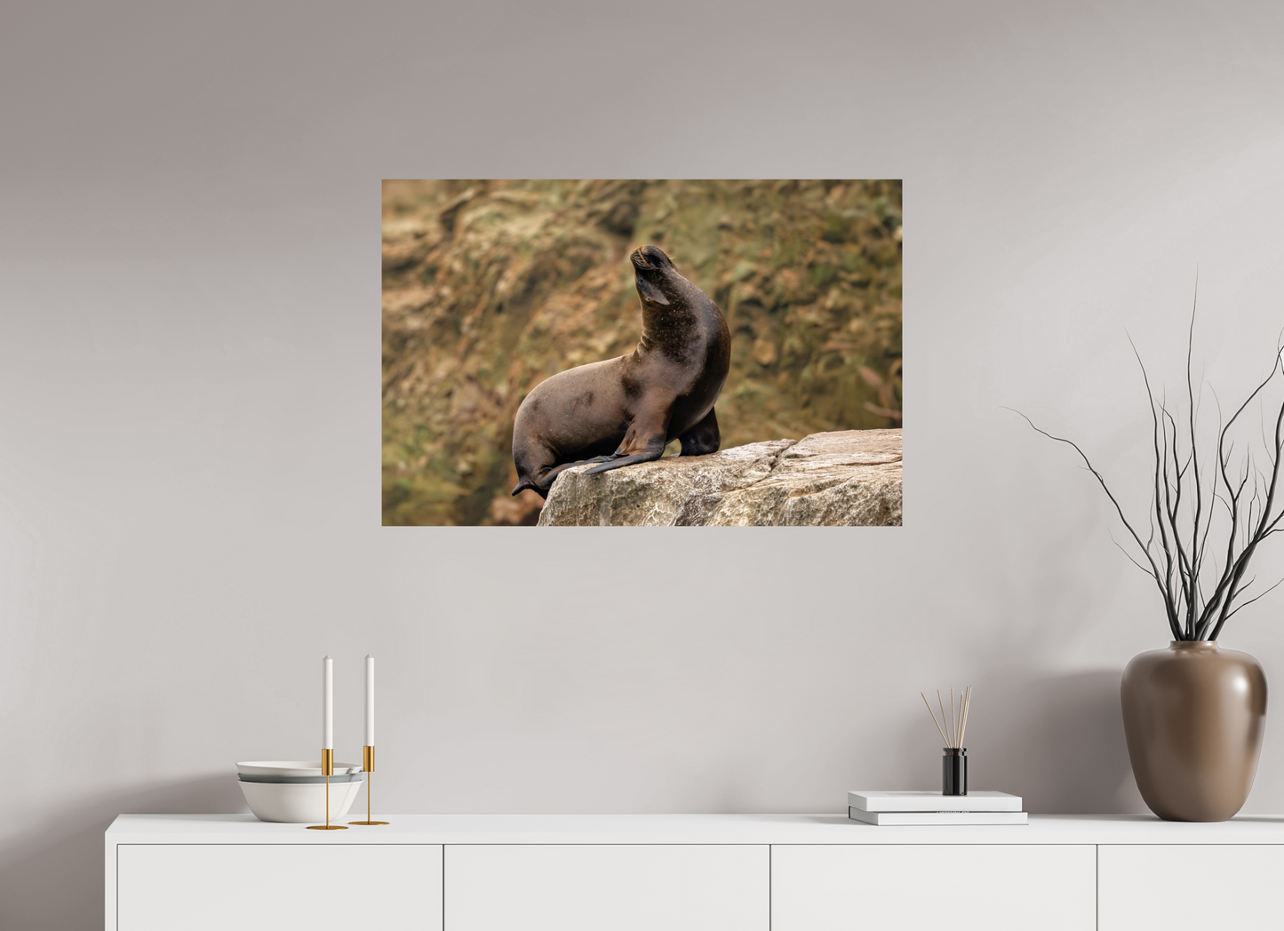 90 x 60 cm, Smooth Glossy sea lion 2
