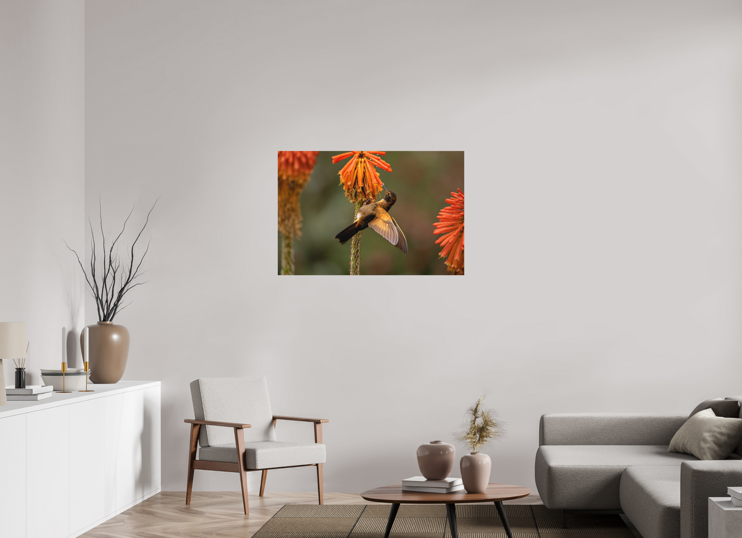 105 x 70 cm, Textured Matte hummingbird11