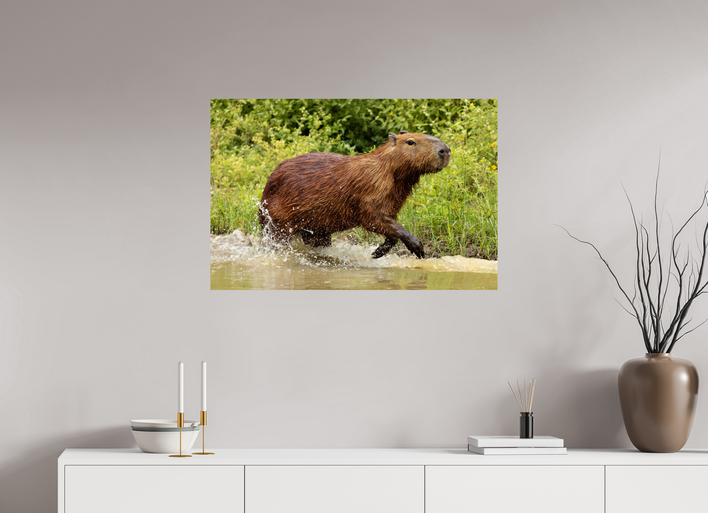 90 x 60 cm, Smooth Glossy Capybara