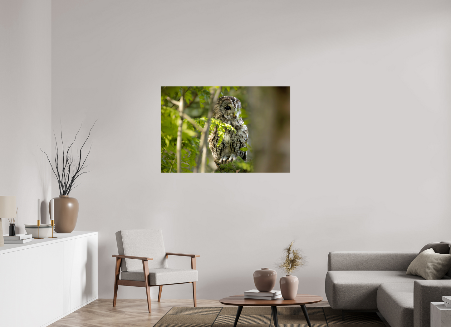 120 x 80 cm, Smooth Glossy owl