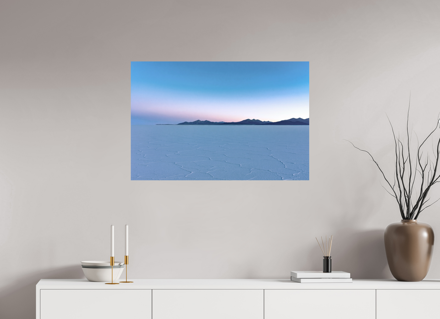 90 x 60 cm, Smooth Glossy Uyuni
