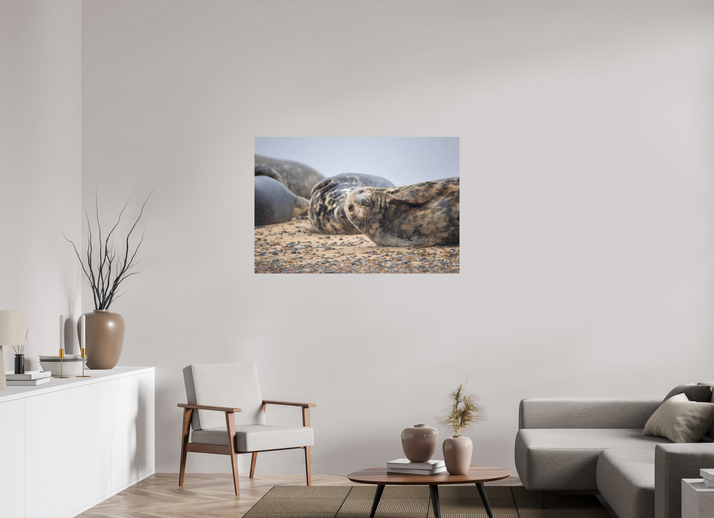 120 x 80 cm, Textured Matte seals in the rain 4