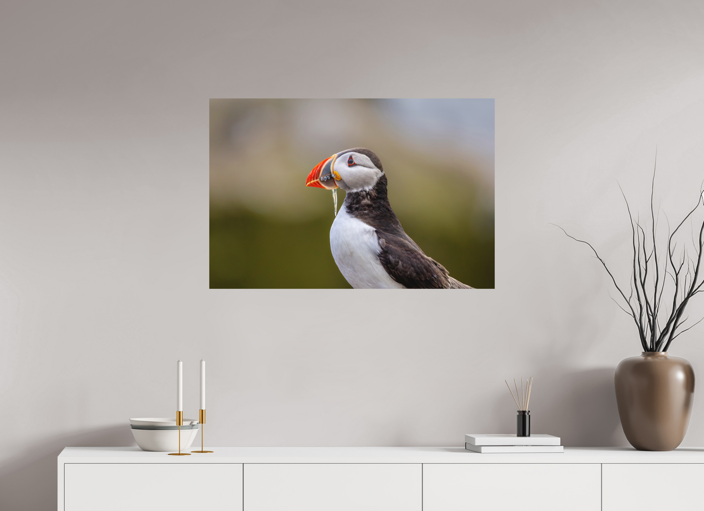 90 x 60 cm, Textured Matte puffin8