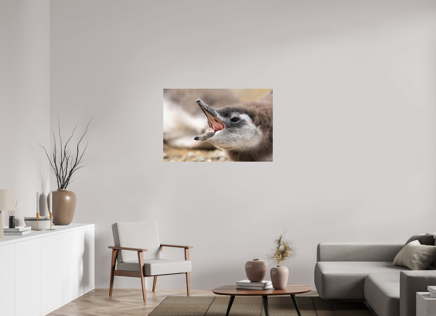 105 x 70 cm, Smooth Glossy Penguins call