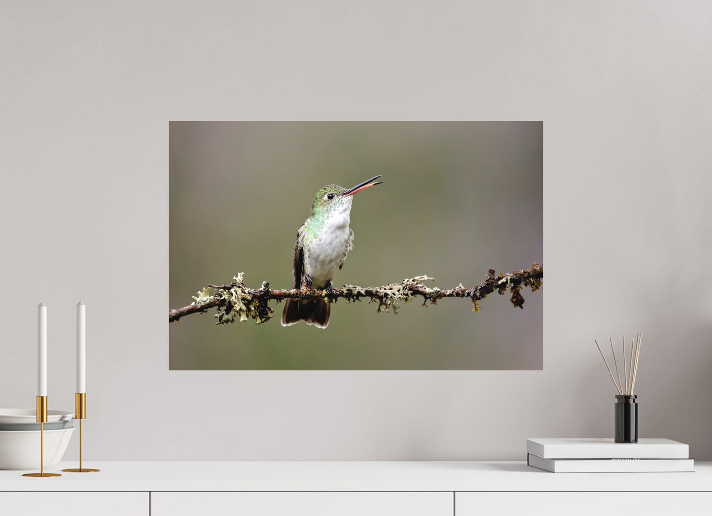 60 x 40 cm, Textured Matte hummingbird 2