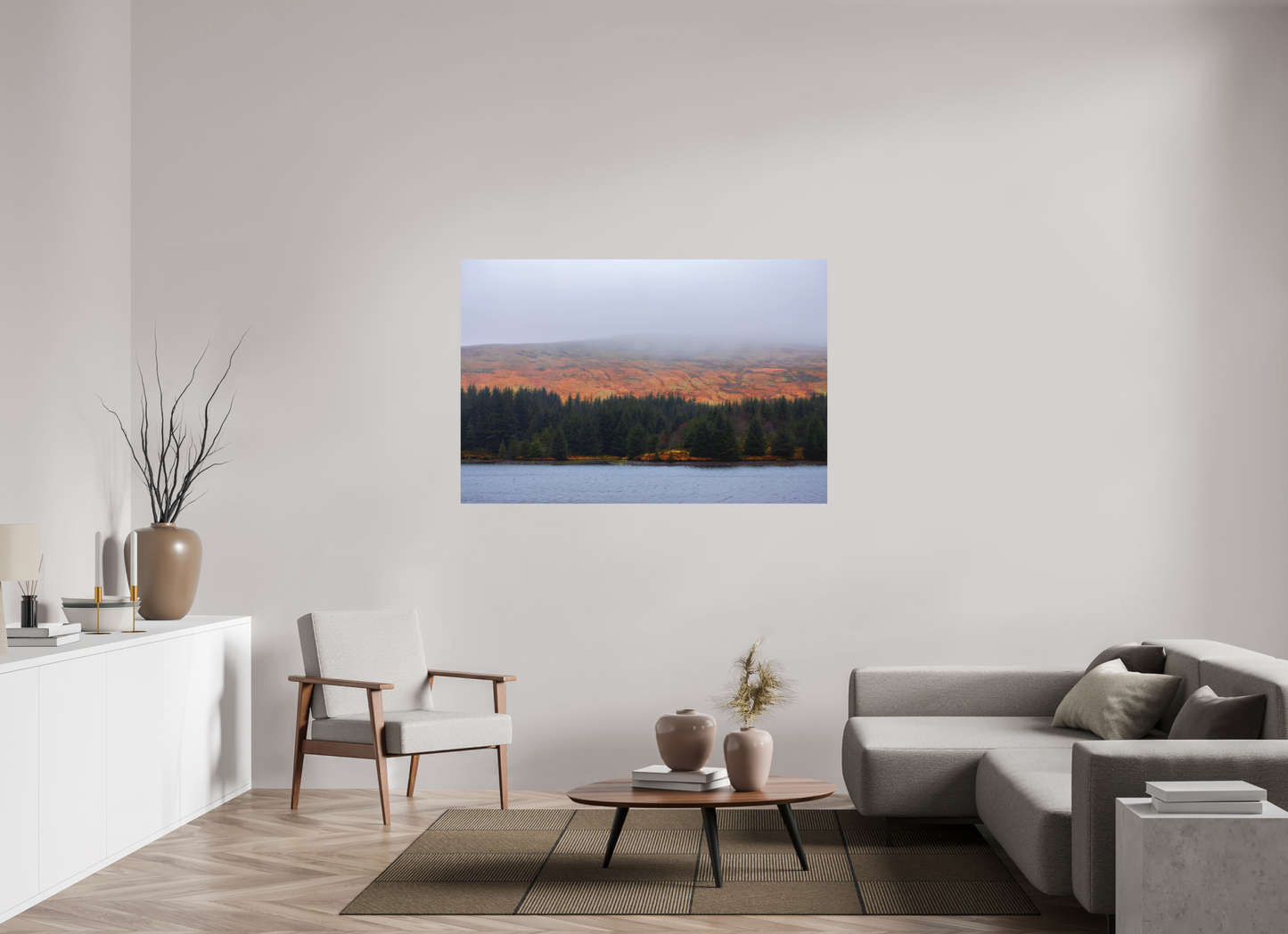 150 x 100 cm, Textured Matte Welsh Forest