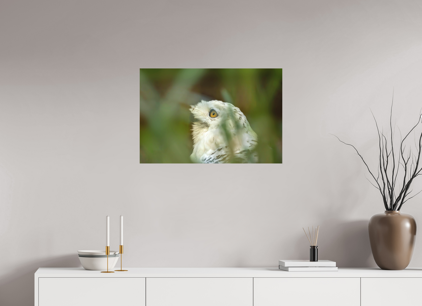 75 x 50 cm, Textured Matte snowy owl