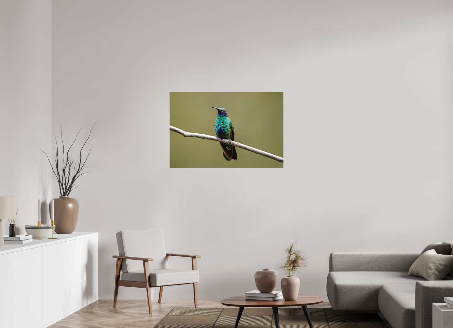 105 x 70 cm, Textured Matte hummingbird13