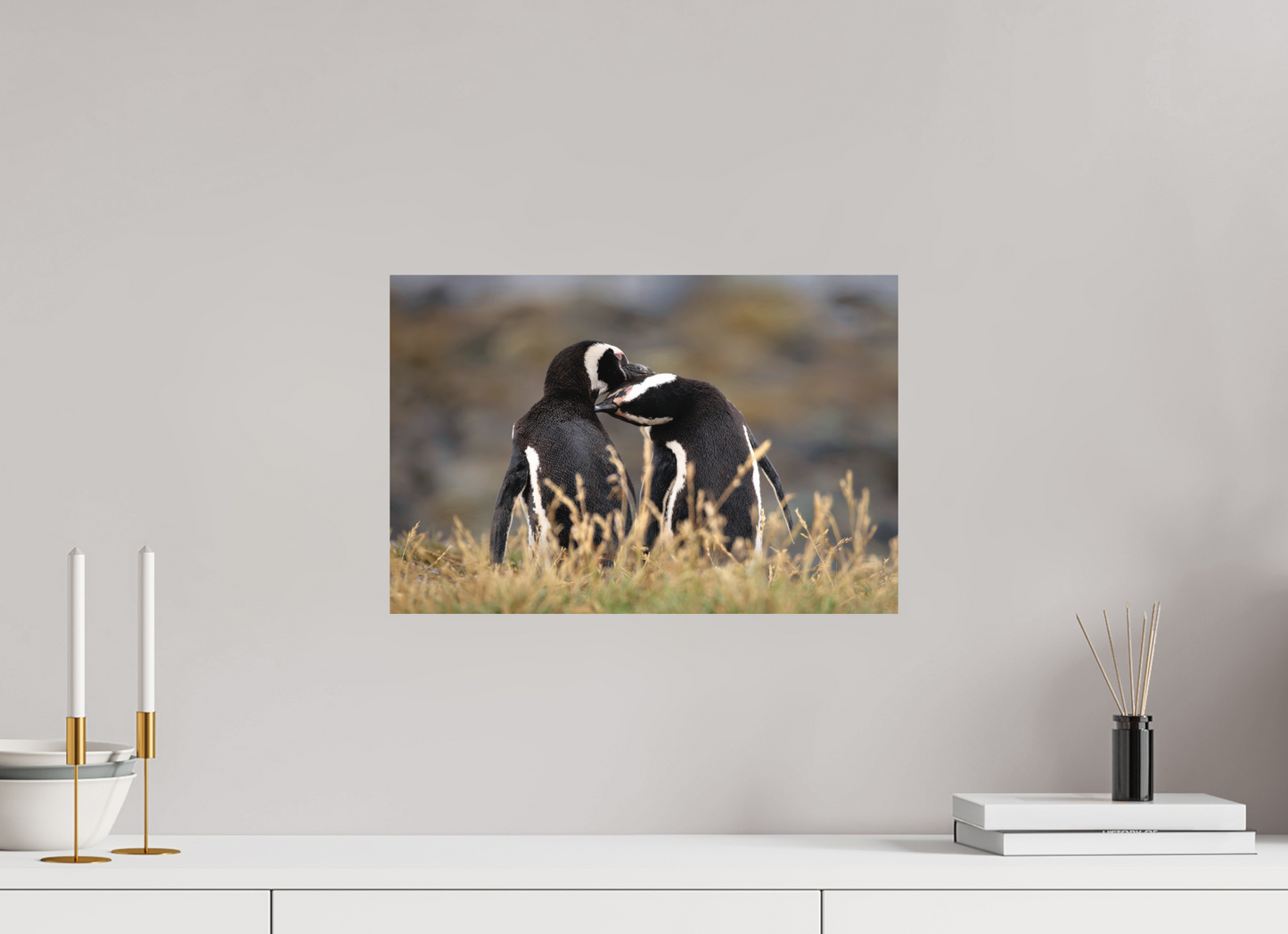 45 x 30 cm, Textured Matte Billing Penguins