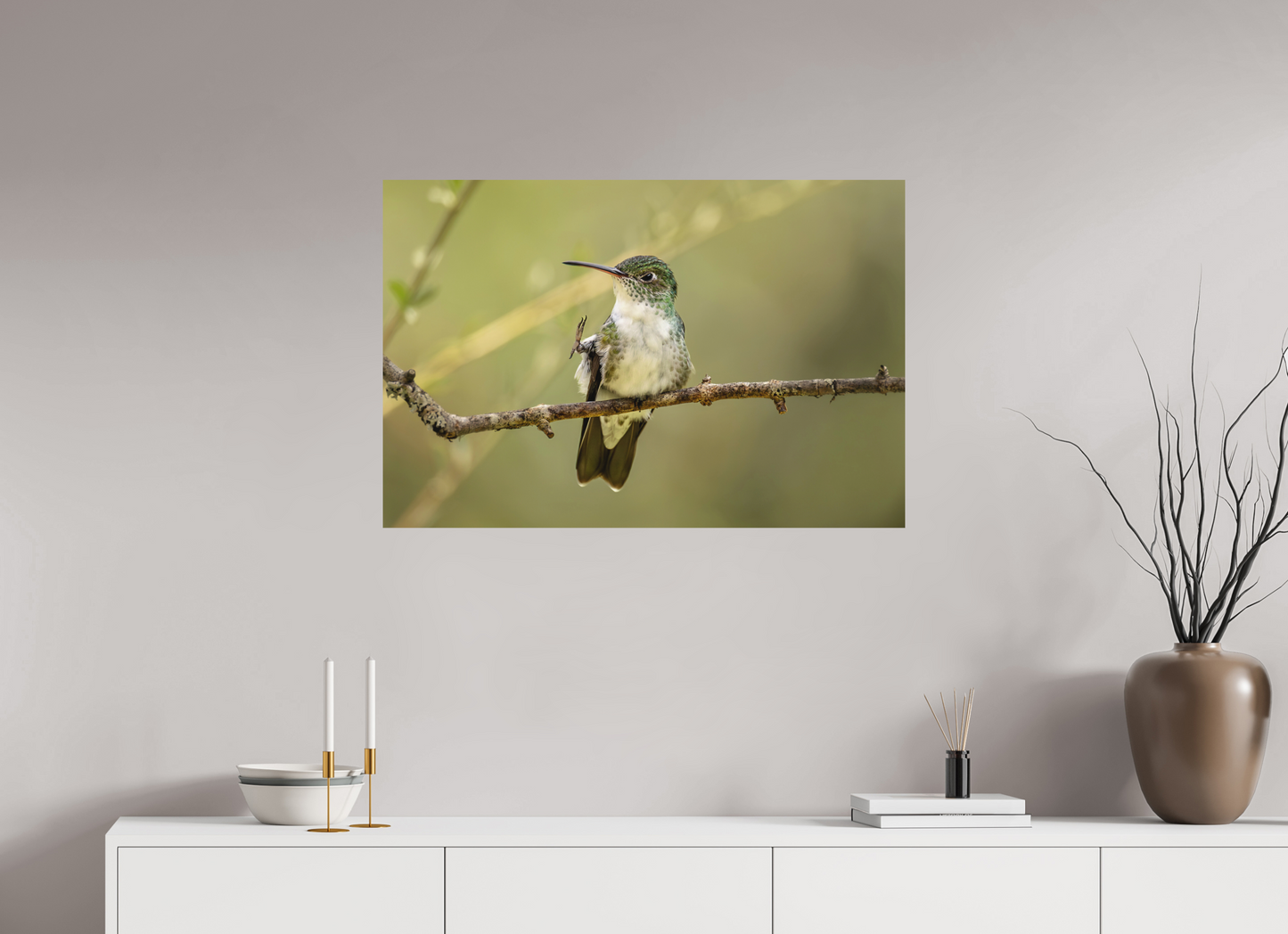 90 x 60 cm, Textured Matte hummingbird14