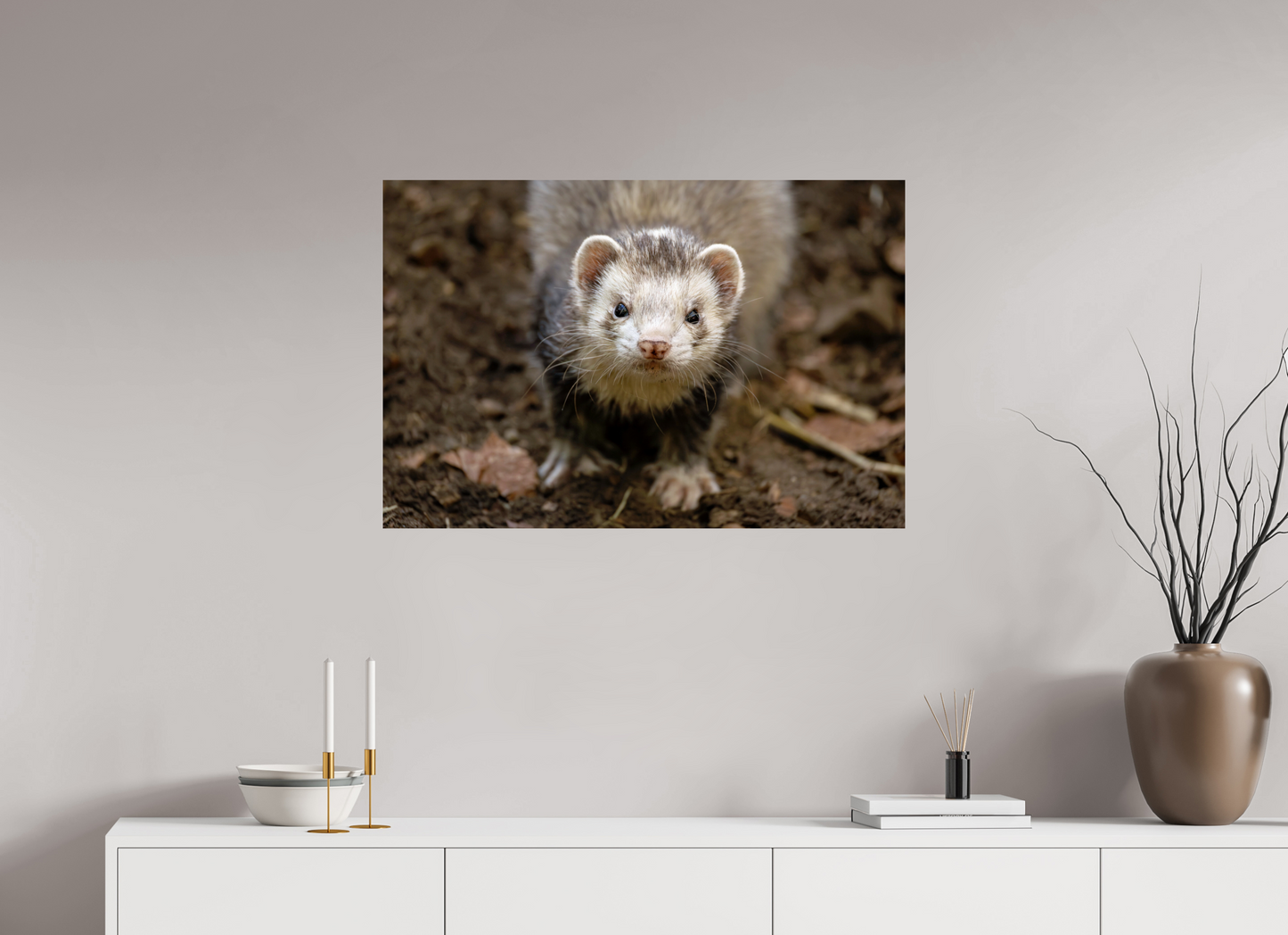 90 x 60 cm, Smooth Glossy ferret