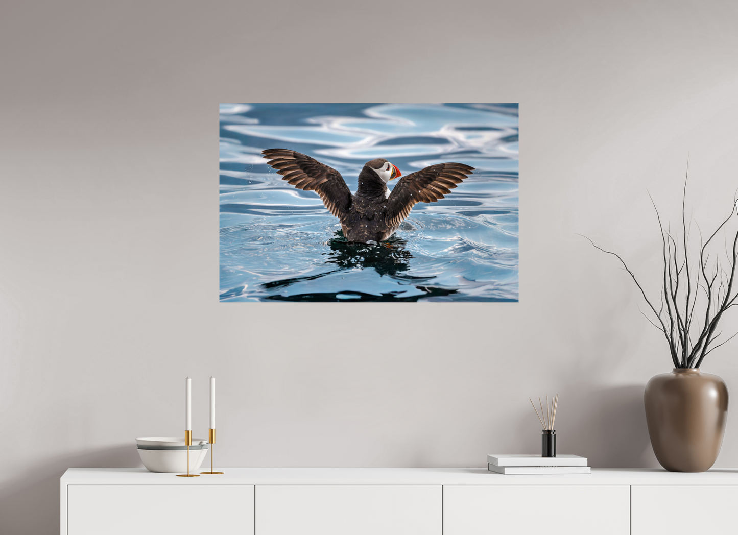 90 x 60 cm, Smooth Glossy puffin4