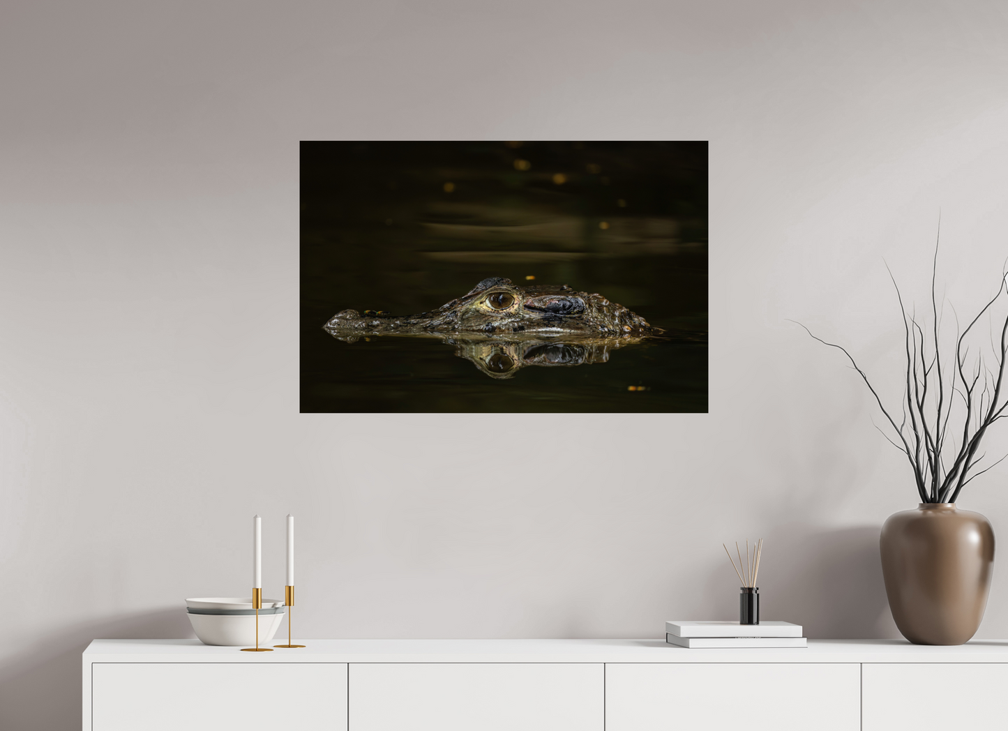 90 x 60 cm, Smooth Glossy Approaching Danger