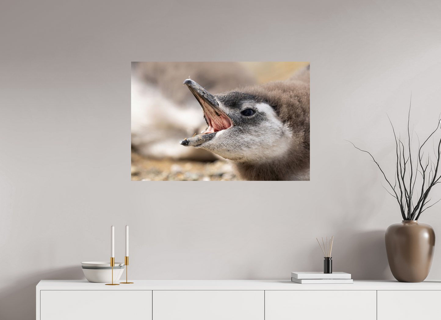 90 x 60 cm, Smooth Glossy Penguins call