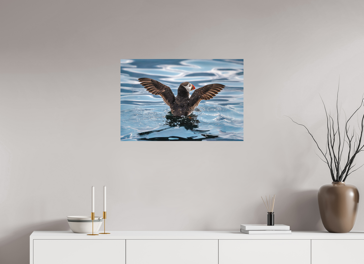 75 x 50 cm, Textured Matte puffin4