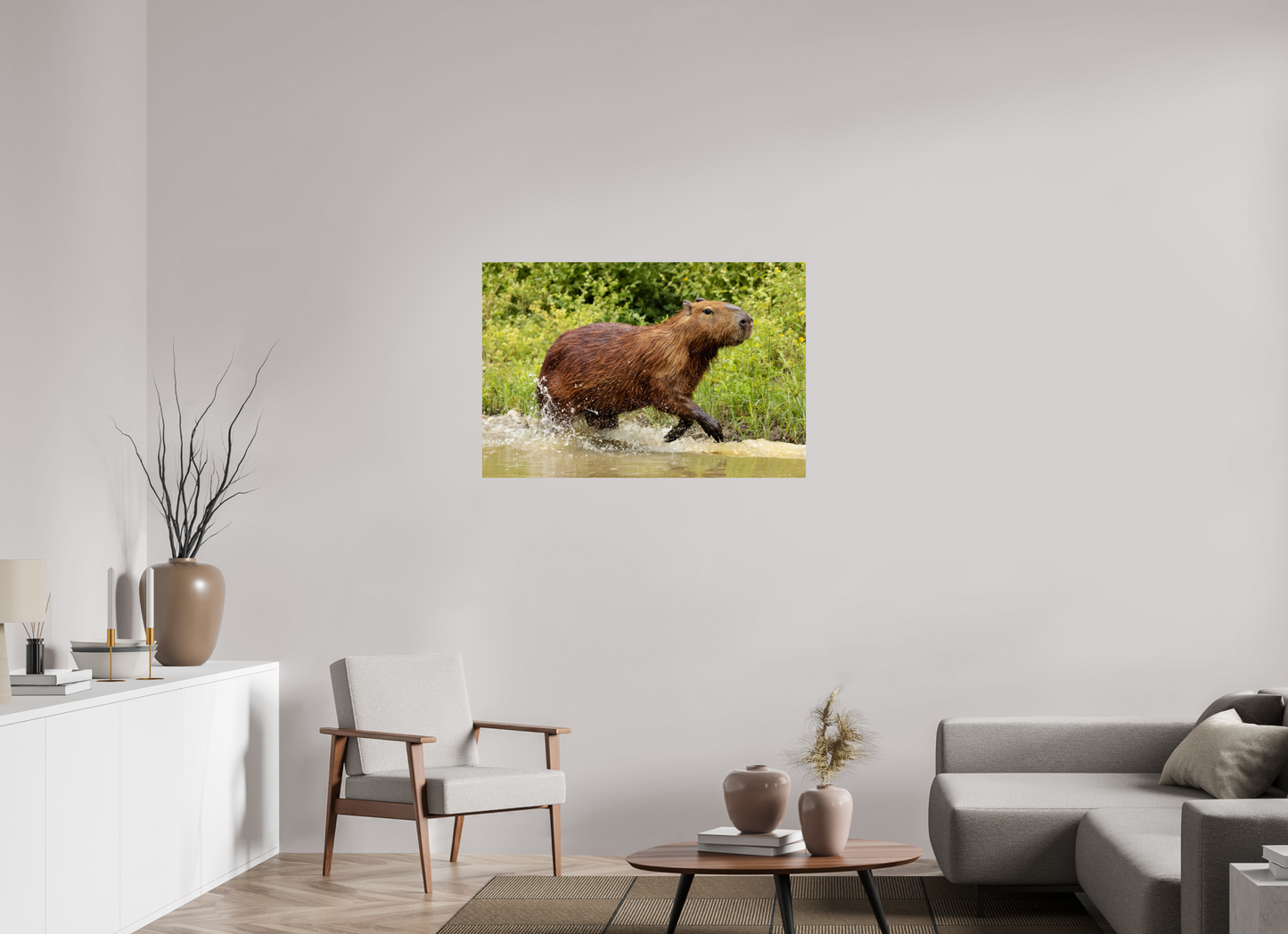 105 x 70 cm, Smooth Glossy Capybara