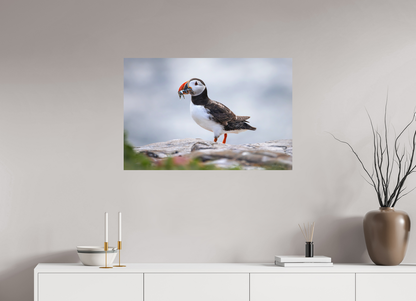 90 x 60 cm, Textured Matte puffin7